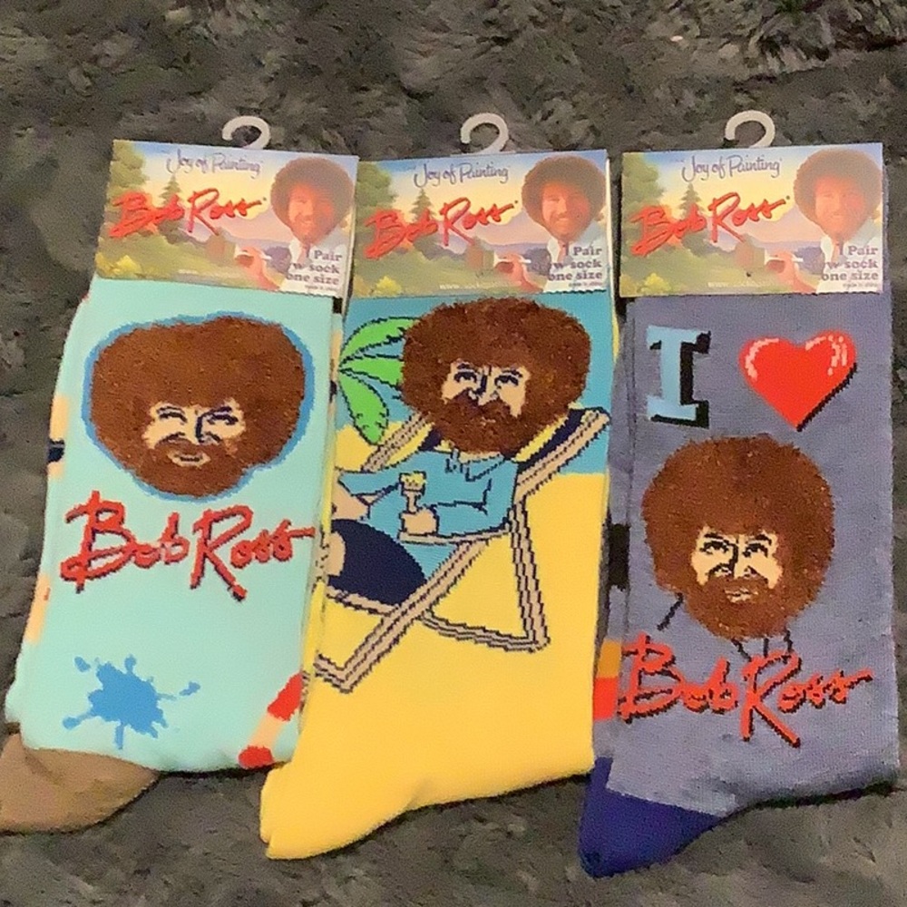 3 Pair Bob Ross Socks🎨